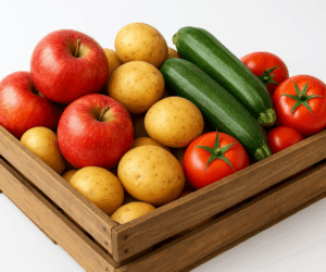 Obst- und Gemüsespende für Bedürftige